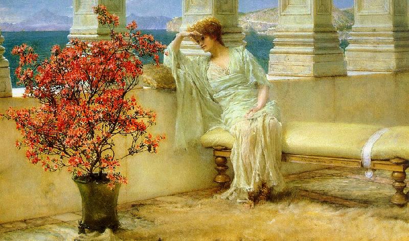 Alma Tadema Her Eyes are with Her Thoughts oil painting picture